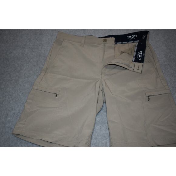 IZOD Golf CARGO Shorts Teens Mens Size 30 Wicking Performance Polyester Stretch - Picture 3 of 7
